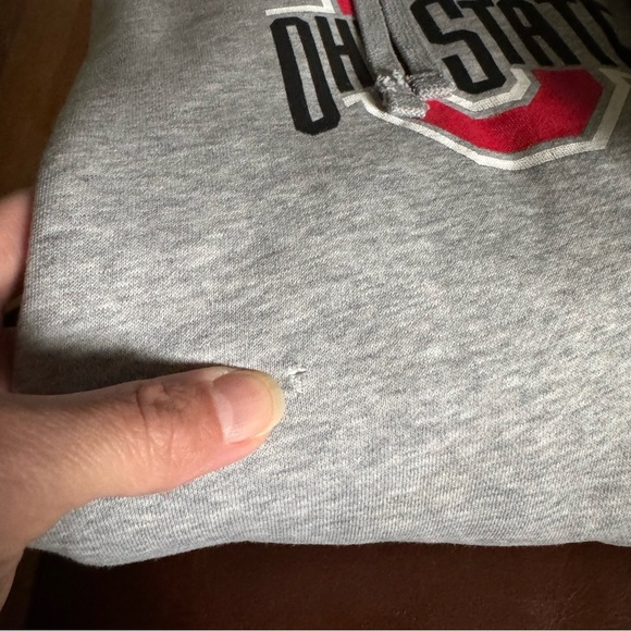 Nike Ohio State Buckeyes Hoodie Sweatshirt NCAA Grey - Picture 8 of 8